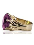 Vintage Jewlery Ring Amethyst 8K žluté zlato vrc029x-am Art Deco